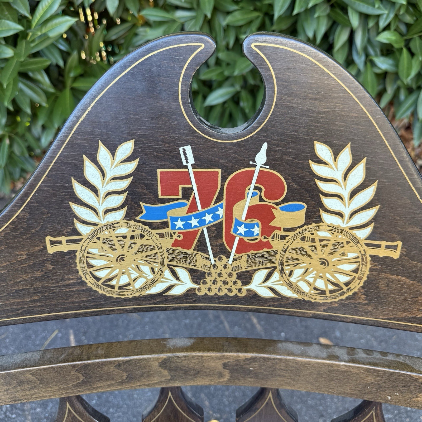 Vintage 1976 Rocking Chair, Special Bicentennial Edition, Gold Inlay, American