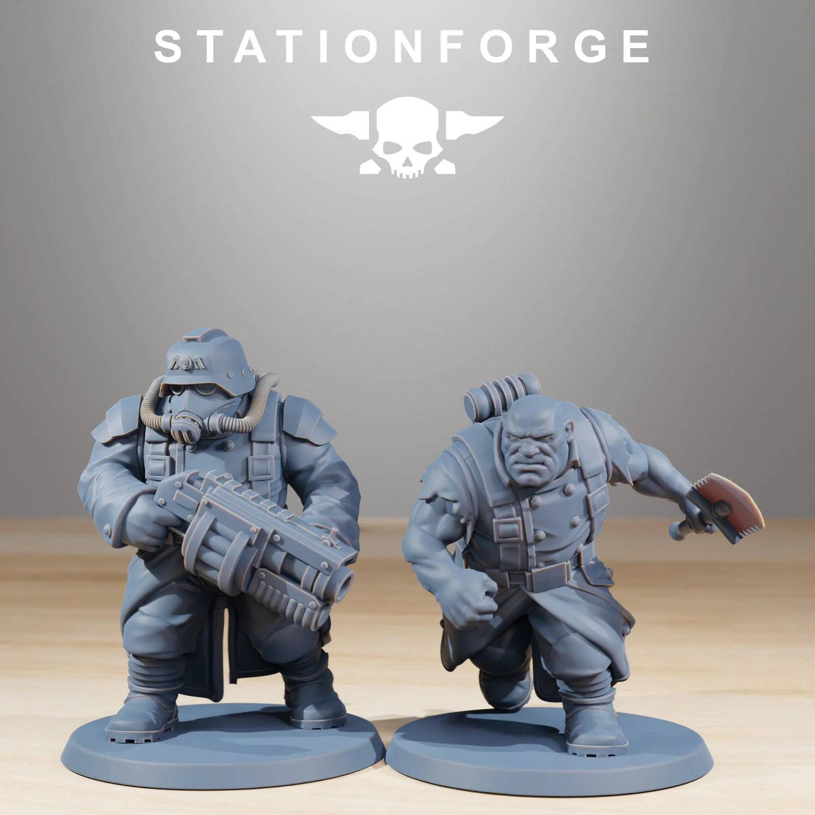 GrimGuard Mutants Station Forge 3D Printed Resin Miniatures 32mm