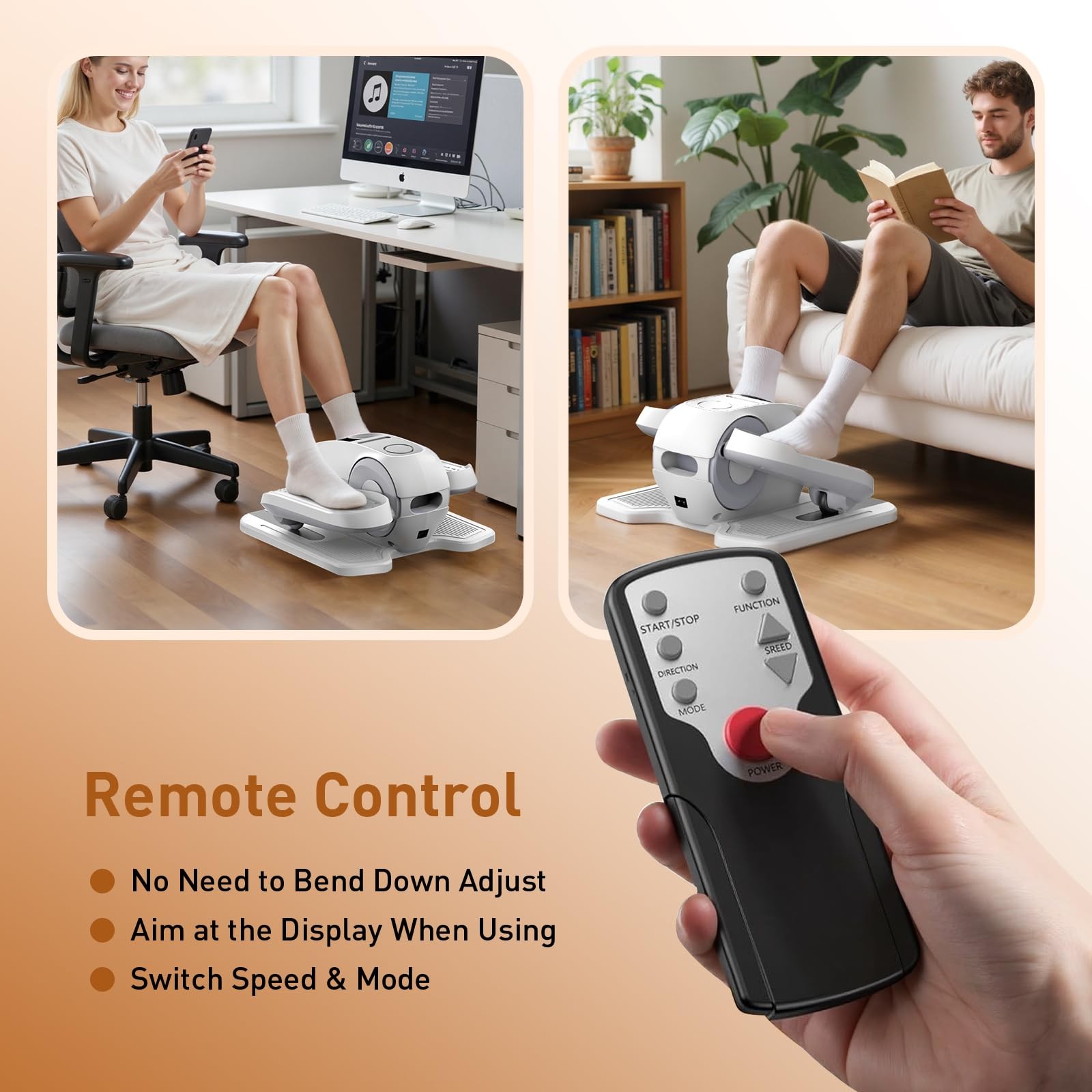 Under Desk Elliptical Exercise Machine, Elliptical Leg Exerciser as Seen on T...
