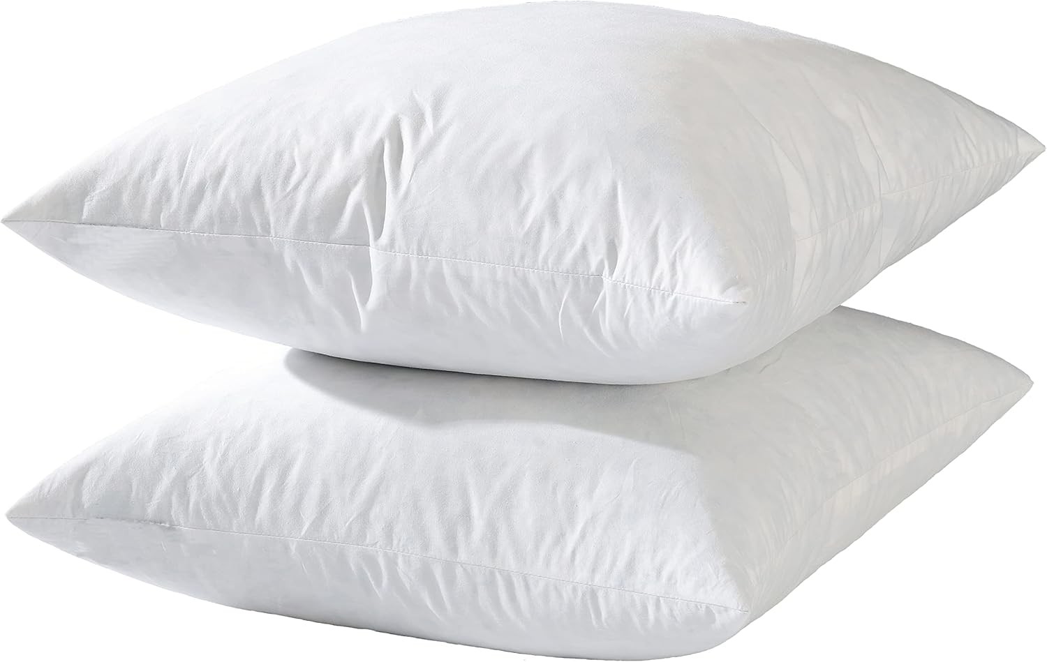 24x24 Euro Throw Pillow Inserts-Down Feather Pillow Inserts-Cotton Fabric-Set...