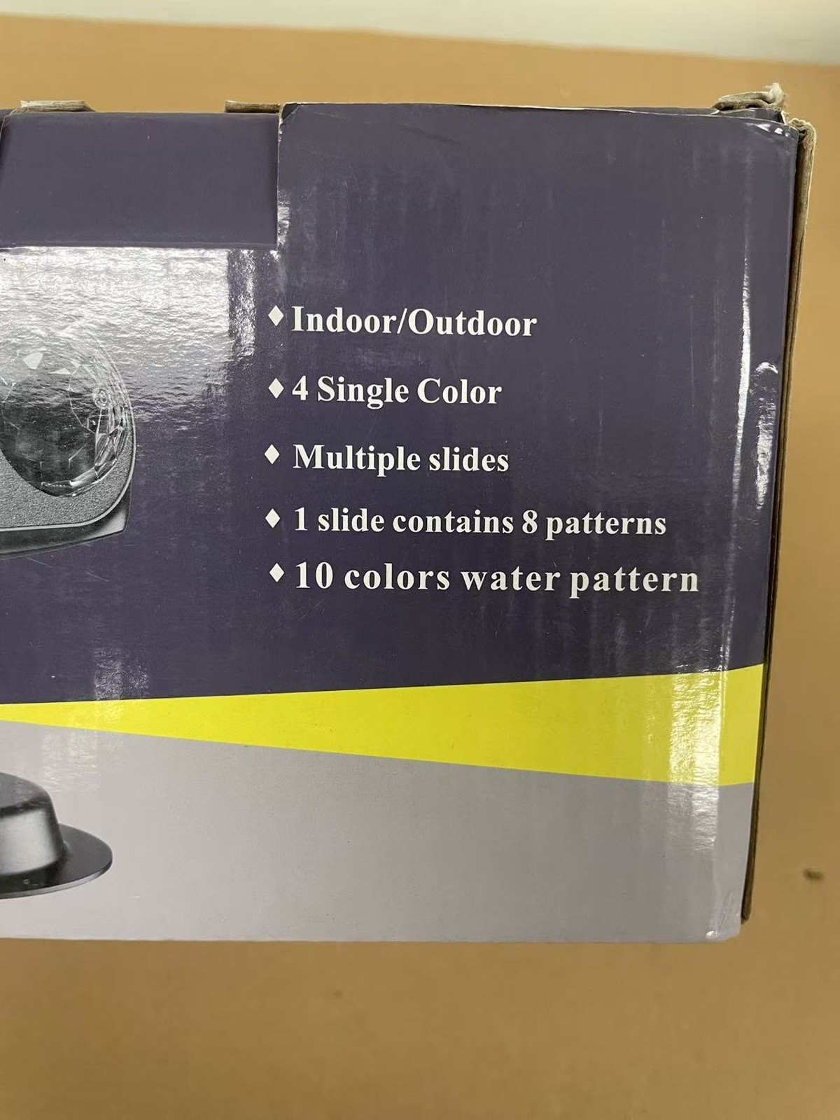 2-in-1 Indoor/Outdoor Projection Light – 10 Color Water Wave & 8 Patterns
