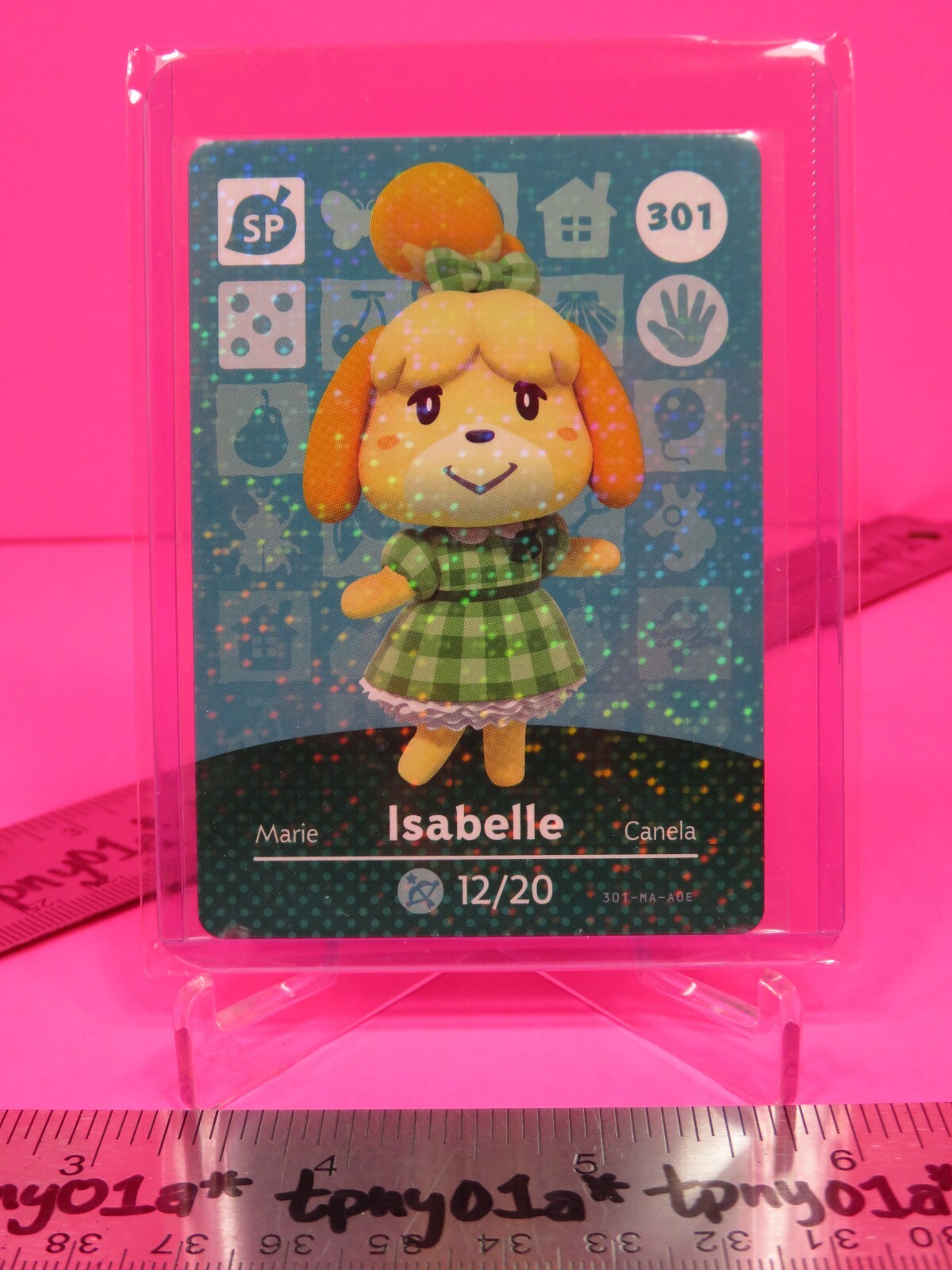 ISABELLE #301 AUTHENTIC US PACK FRESH Animal Crossing Series 4 Amiibo Card BOXWT