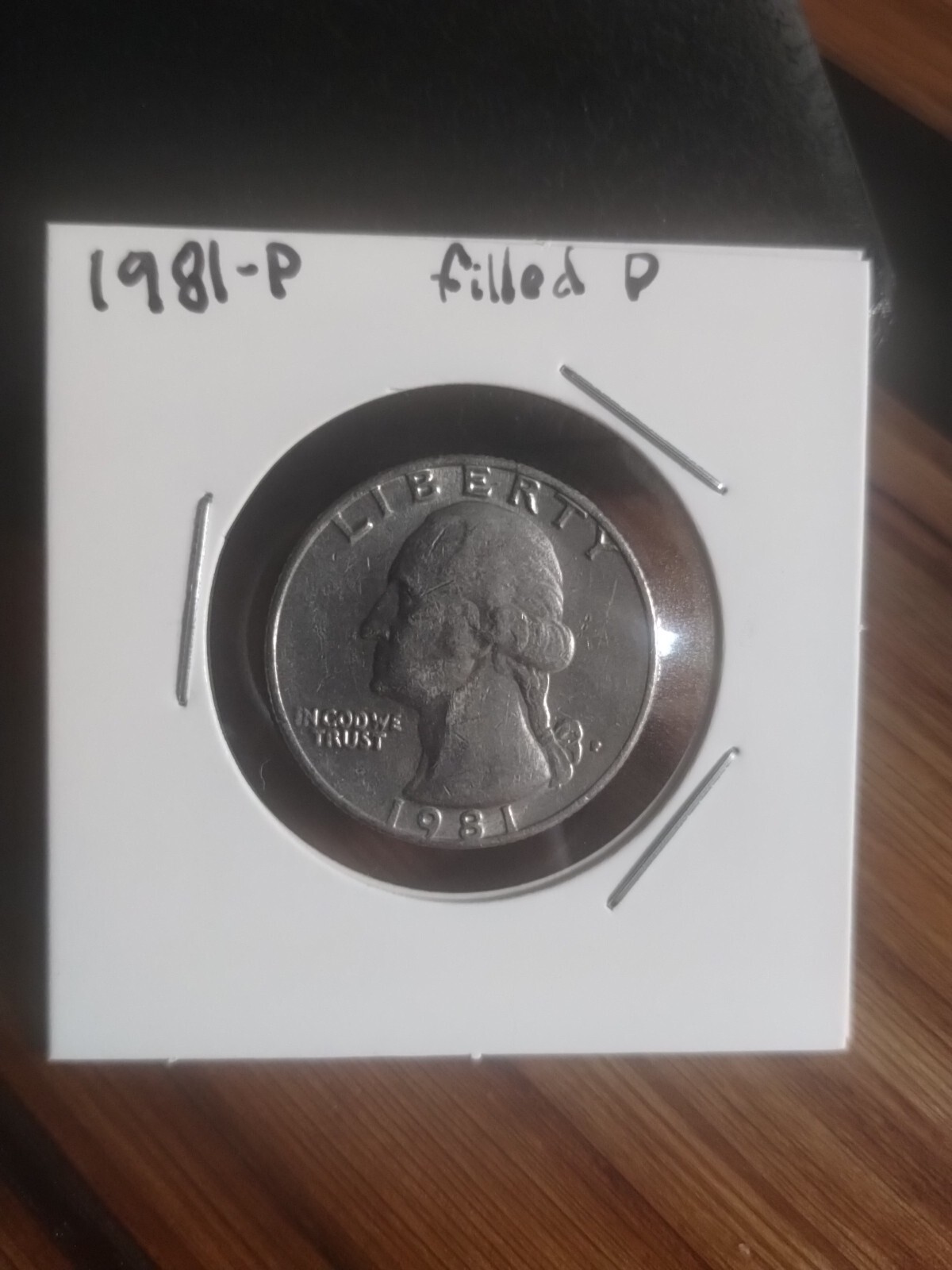 Error 1981 Philadelphia Mint Filled "P"  Error Good Condition