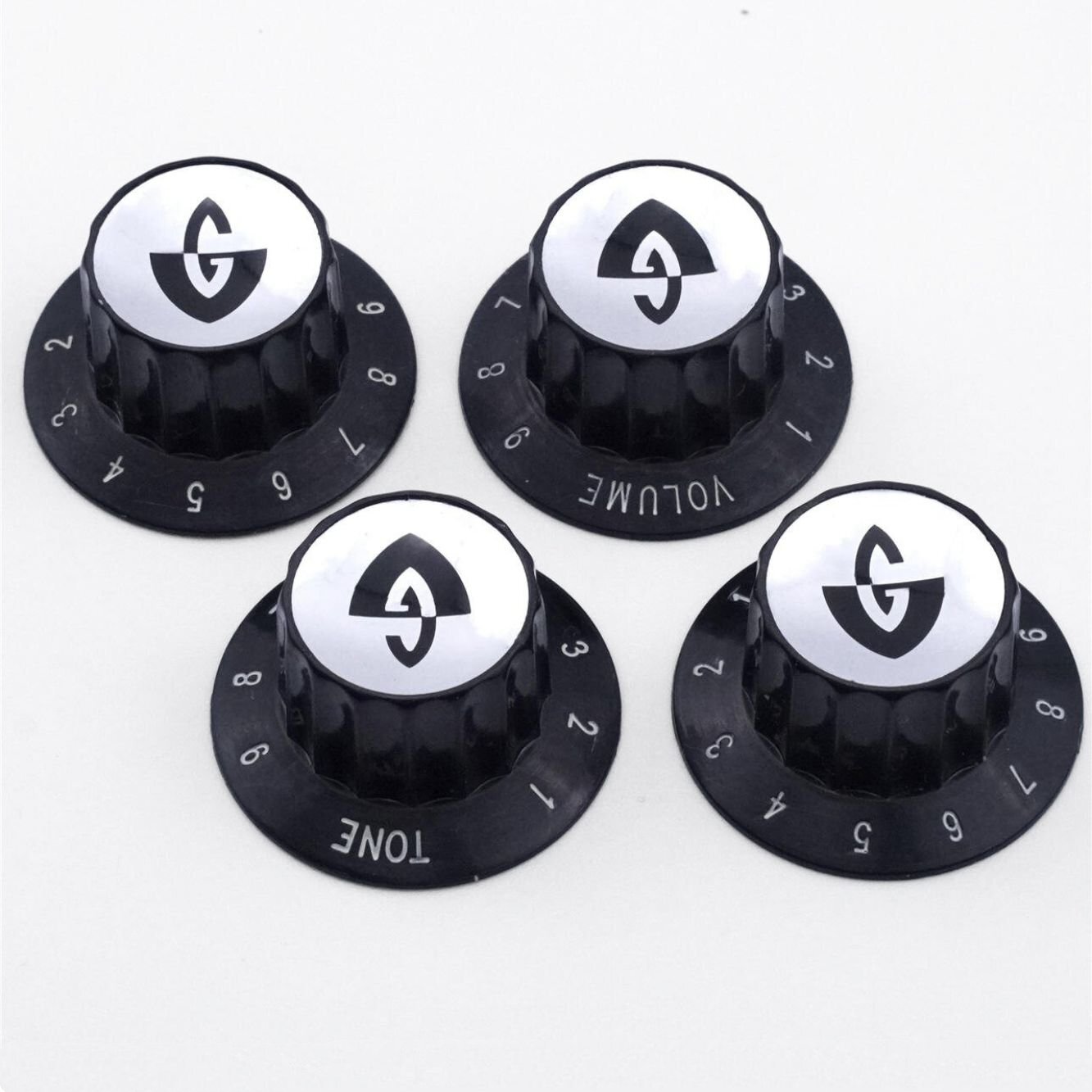 4 Pieces Vintage 70's 1-9 GUILD Guitar Knobs for Bluesbird Starfire S-100 M-75