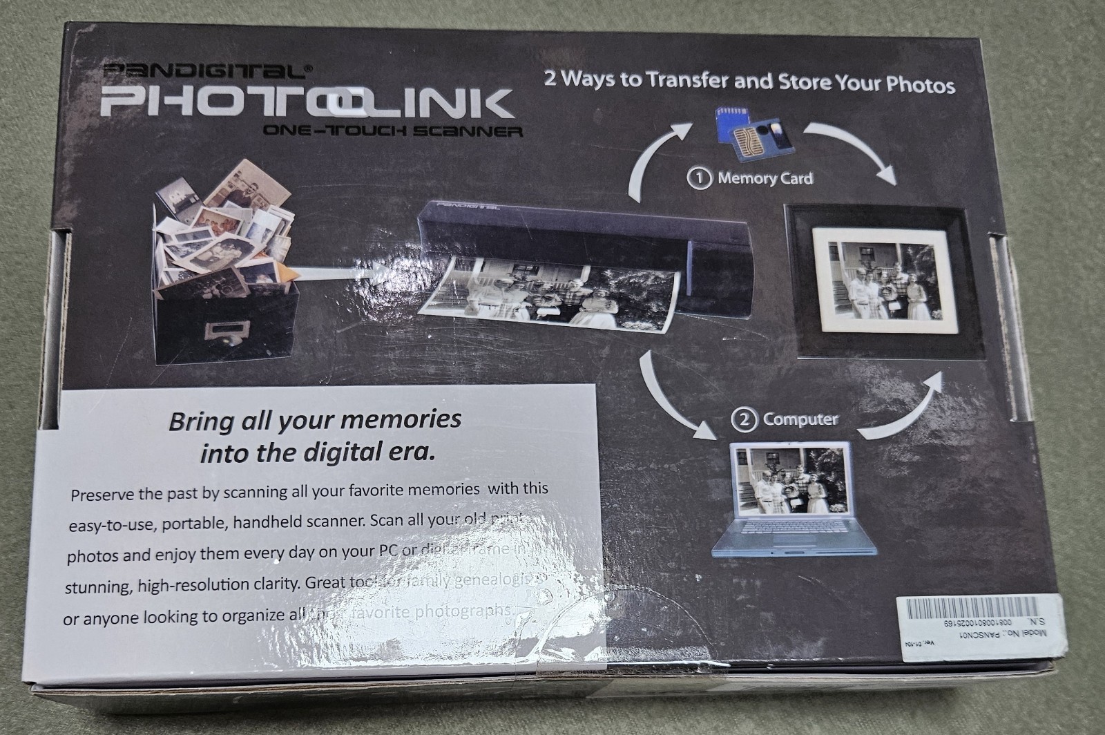 Pandigital PhotoLink One-Touch Scanner - NIB