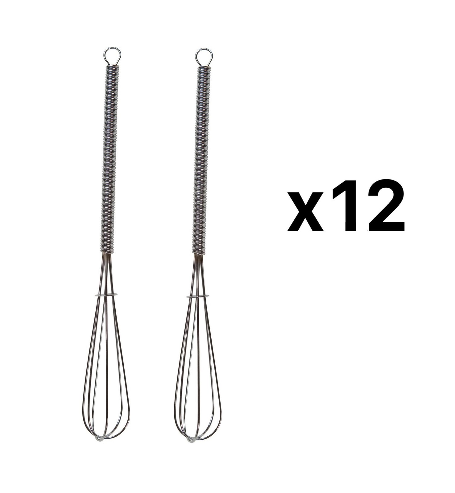 Fox Run Set of 2 Chrome 7-Inch Mini Whisks (12-Pack)