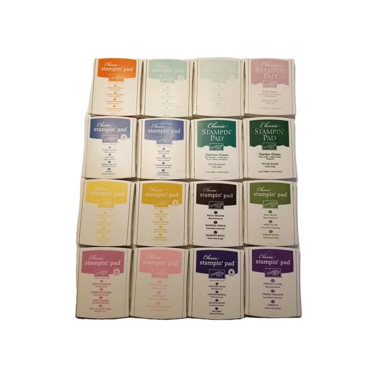 Stampin' Up Classic Stampin Ink Pad Lot of 16 Colors Used