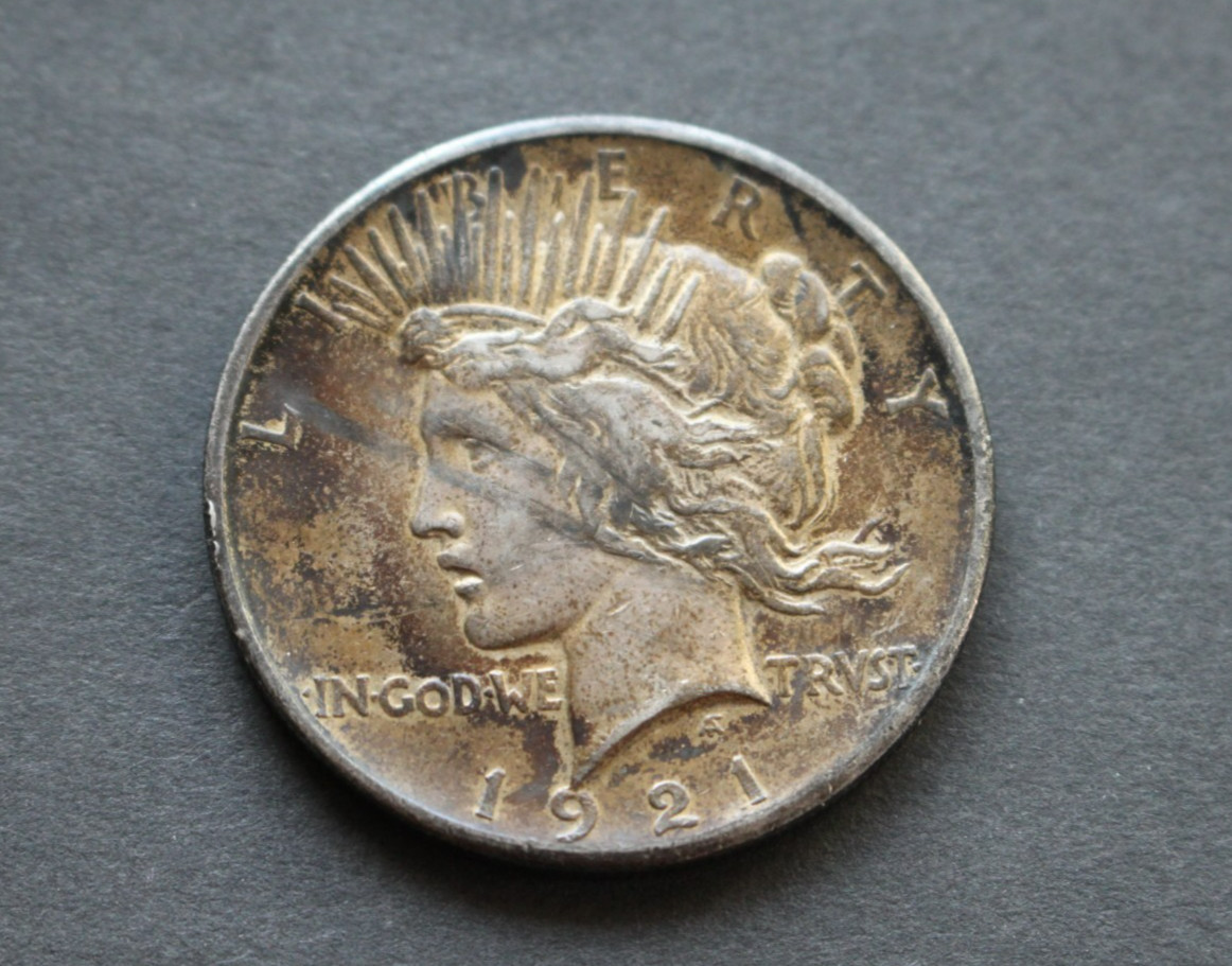 1921 Peace High Relief Silver Dollar