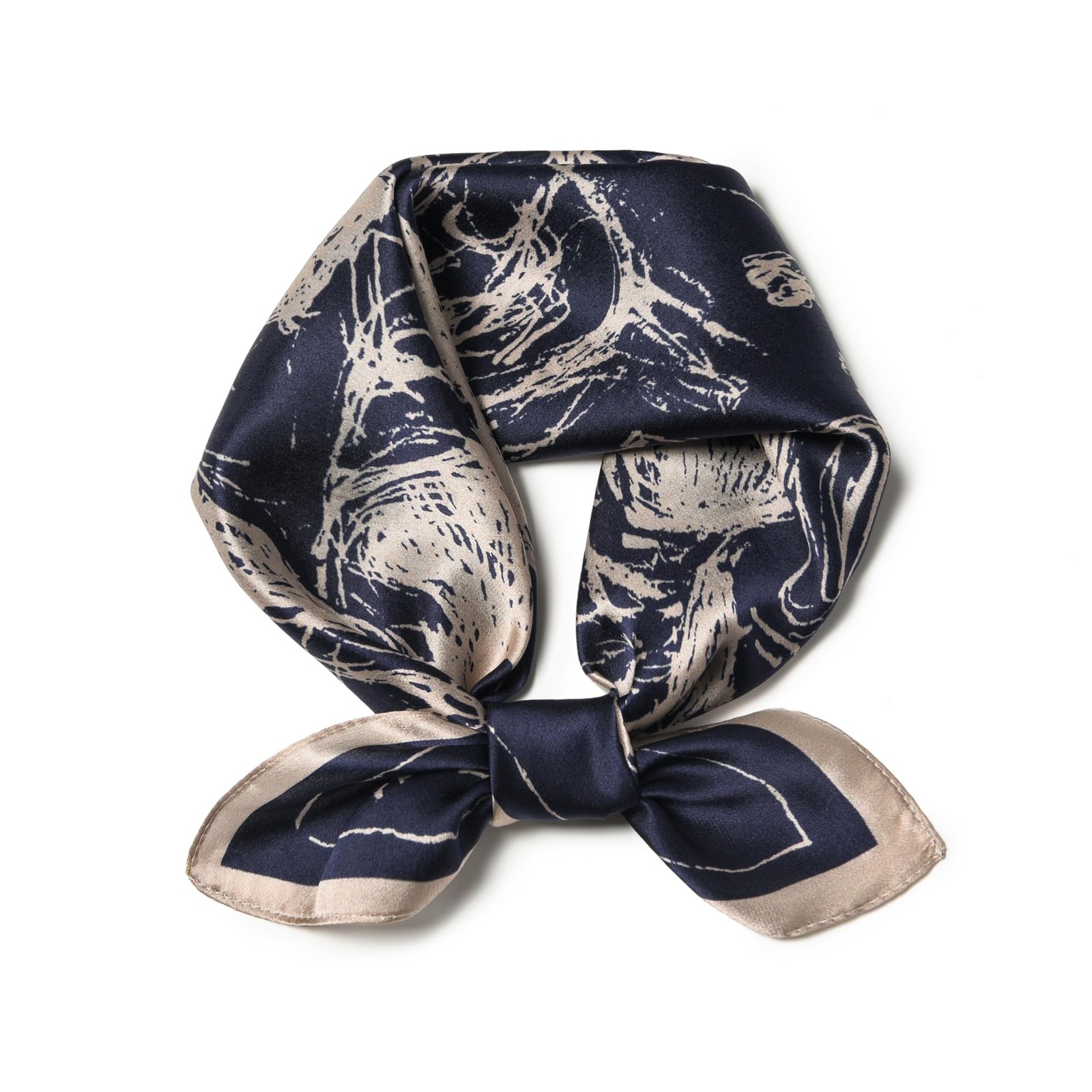 100% Mulberry Silk Scarf 21 "x 21" Square - Neck Scarf - Women Men Small Squa...