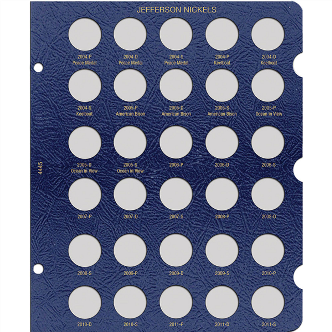 Whitman Page - Jefferson Nickel (4445)