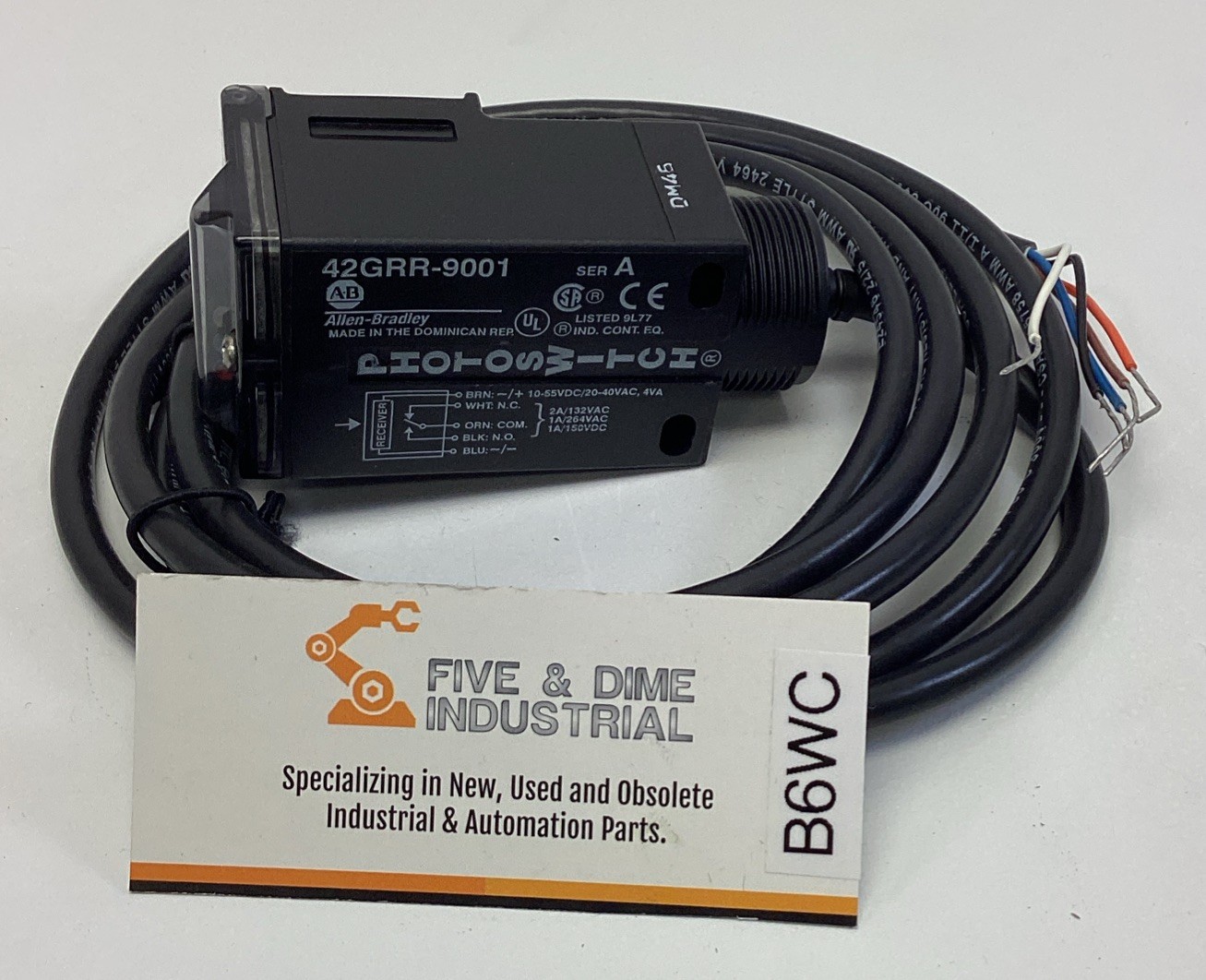 Allen Bradley 42GRR-9001 Photoelectric Sensor / Switch 10-55VDC, 2M Cable