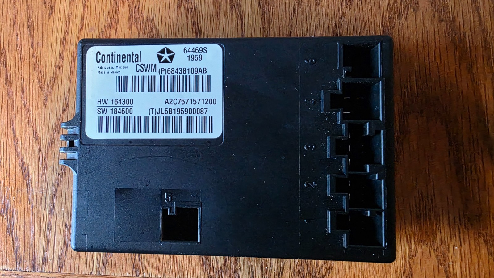 Genuine Mopar Heated Seat Module 68438109AB