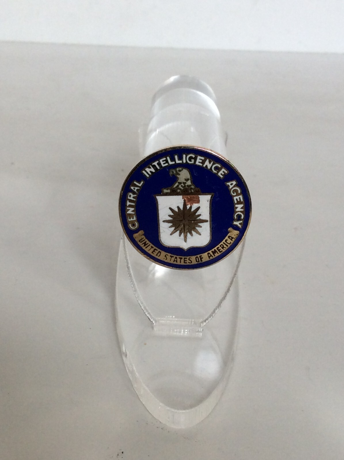 Handgun Firearm Gun Safe Shelf Display Rod - CIA 1" Enamel Topper