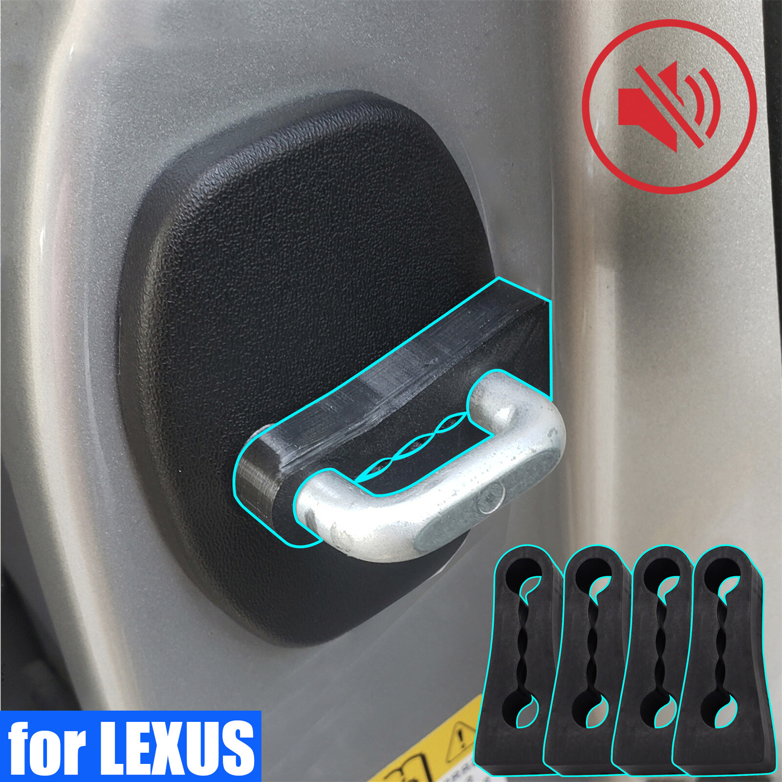 For Lexus NX LX RX IS ES Door Lock Damper Deadening Seal Sound Rattling  Buffer