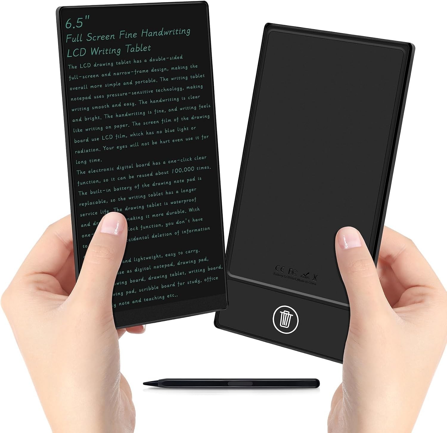 6.5 Inch LCD Writing Tablet - Reusable Digital Notepad for Office and Study