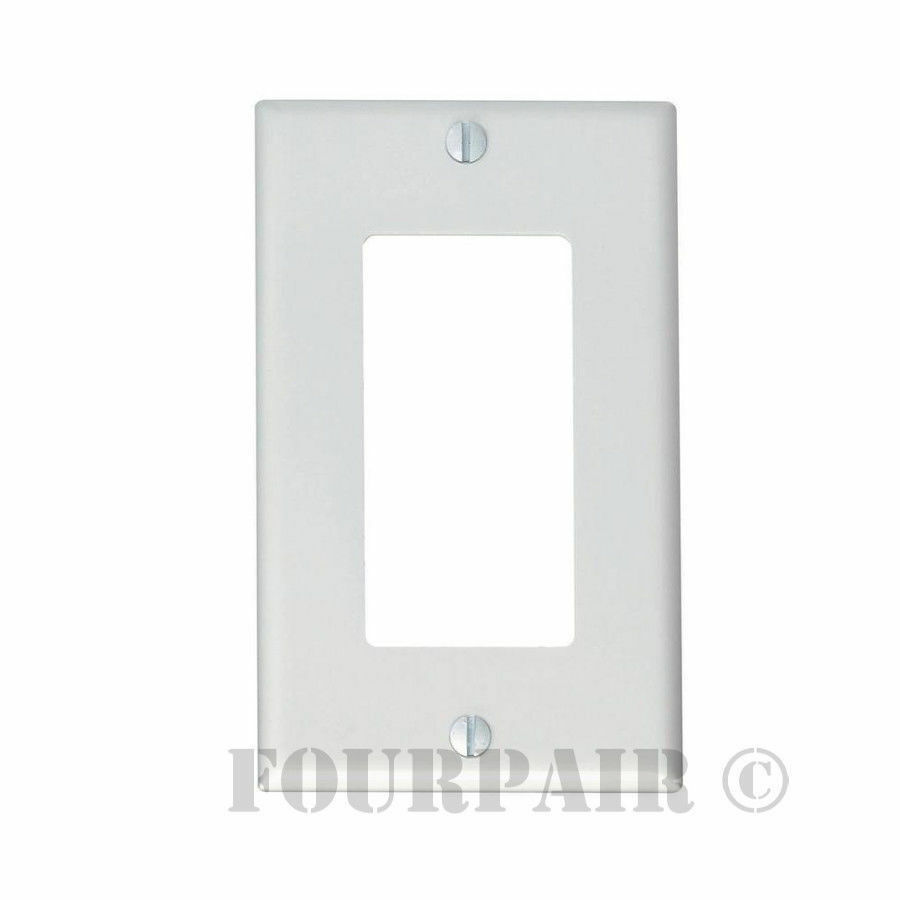 Decora Decorator Style Trim Ring Flush Wall Face Plate Single 1 Gang GFCI White
