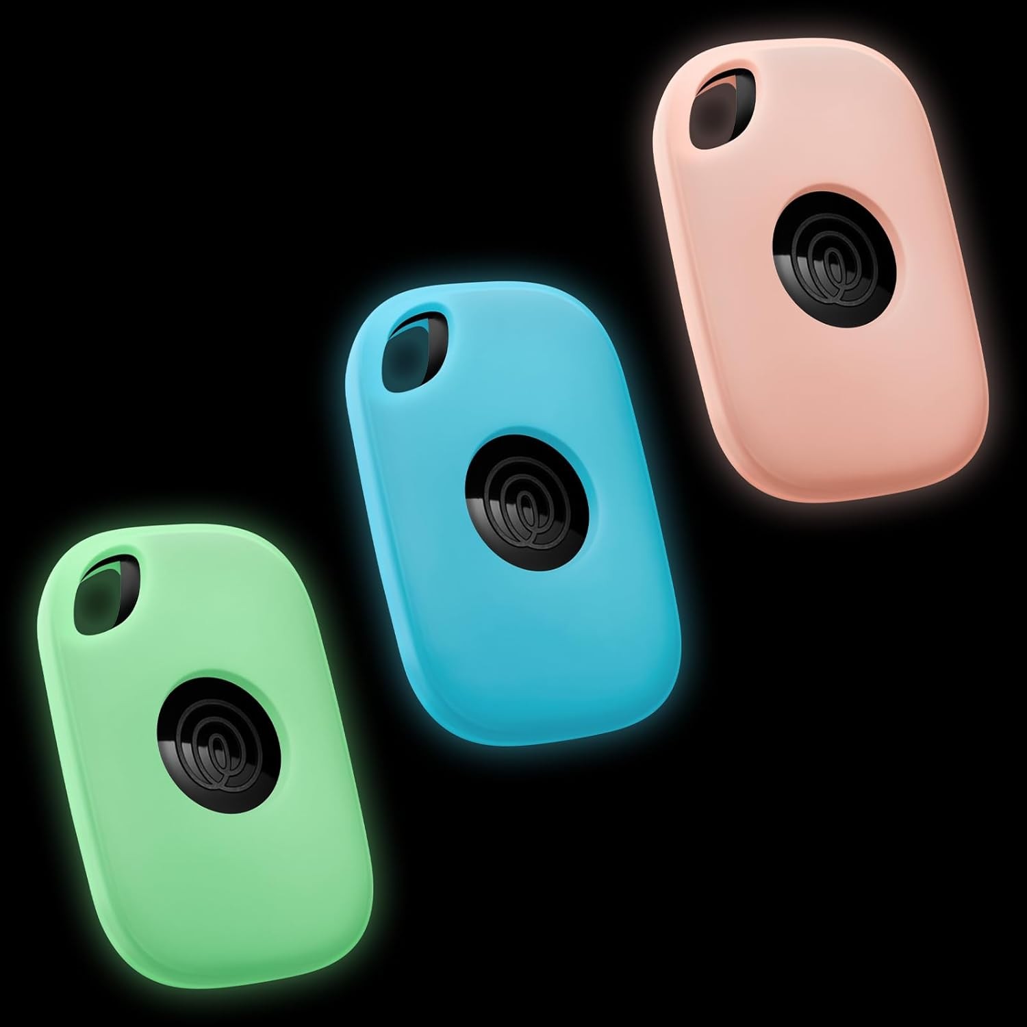 Geiomoo Silicone Case for Tile Pro (2024) Tracker, Luminous Green+Pink+Blue