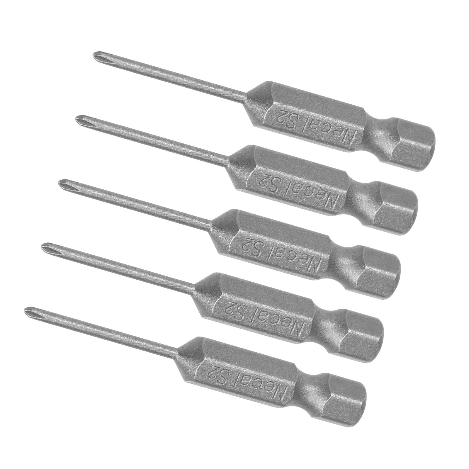 5pcs Phillips Screwdriver Bit 2" x H1/4 x 1.6mm x PH00 Magnetic Power
