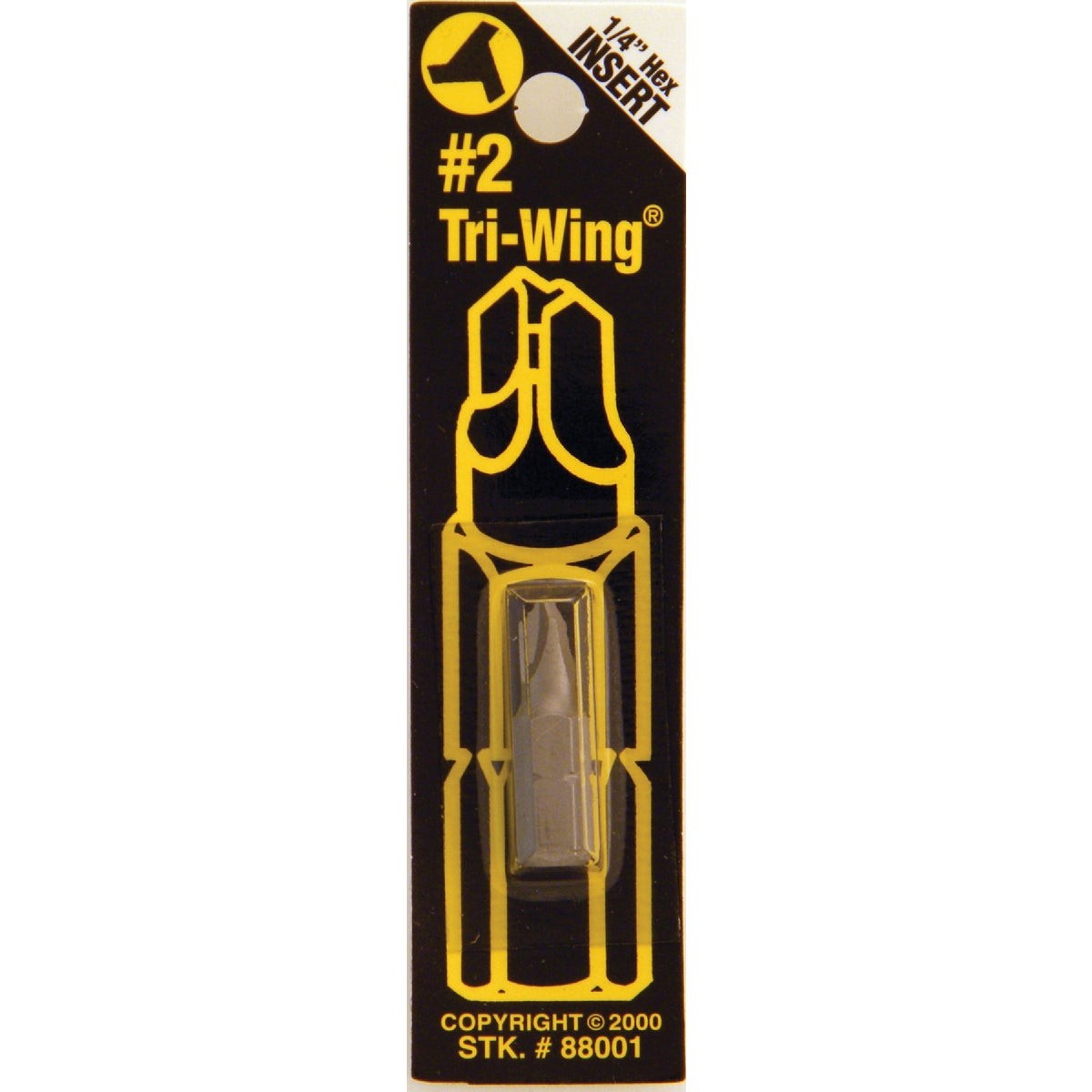 Best Way Tools #2 Tri Wing Security 1 In. 1/4 In. Hex Screwdriver Bit B88001