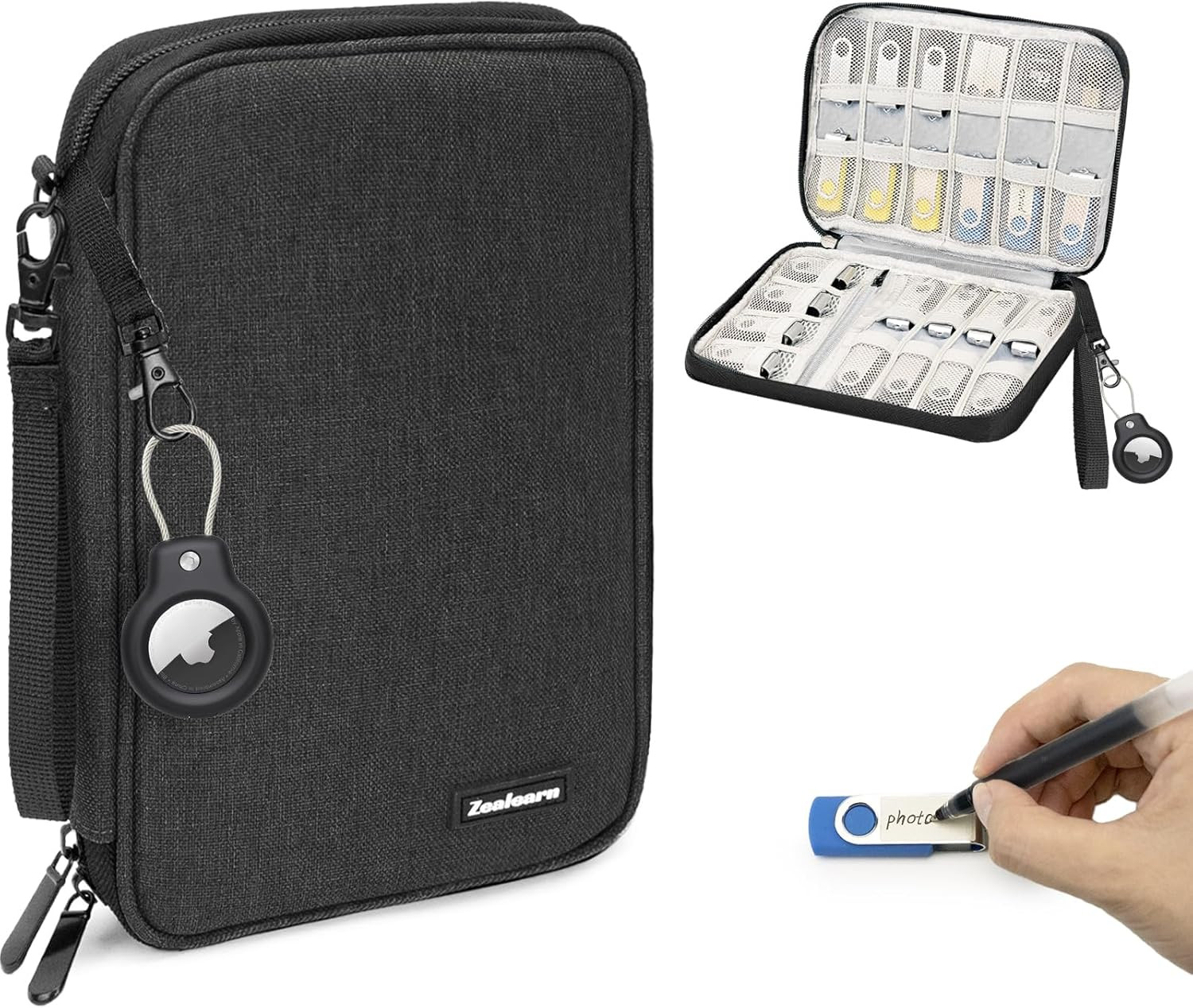 USB Flash Drive Case with Labels, USB Organizer Holds 24 Pcs, Usbs Case, Usbs...