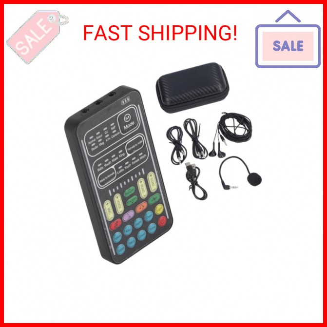 Voice Changer Set, I9 Multifunction Portable Recording Mini Sound Card, 8 Differ