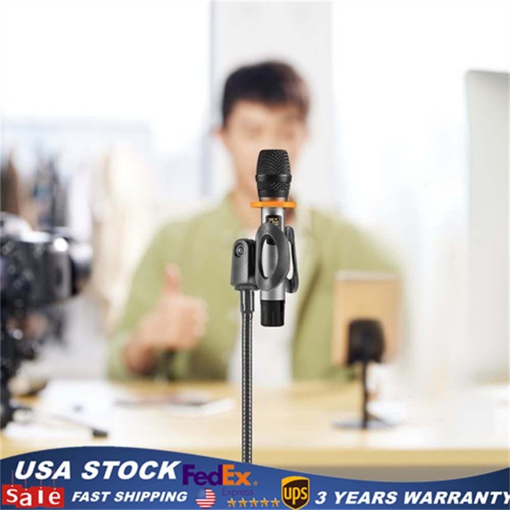Adjustable Gooseneck Microphone Stand with Desk Clamp For Radio Broadcasting