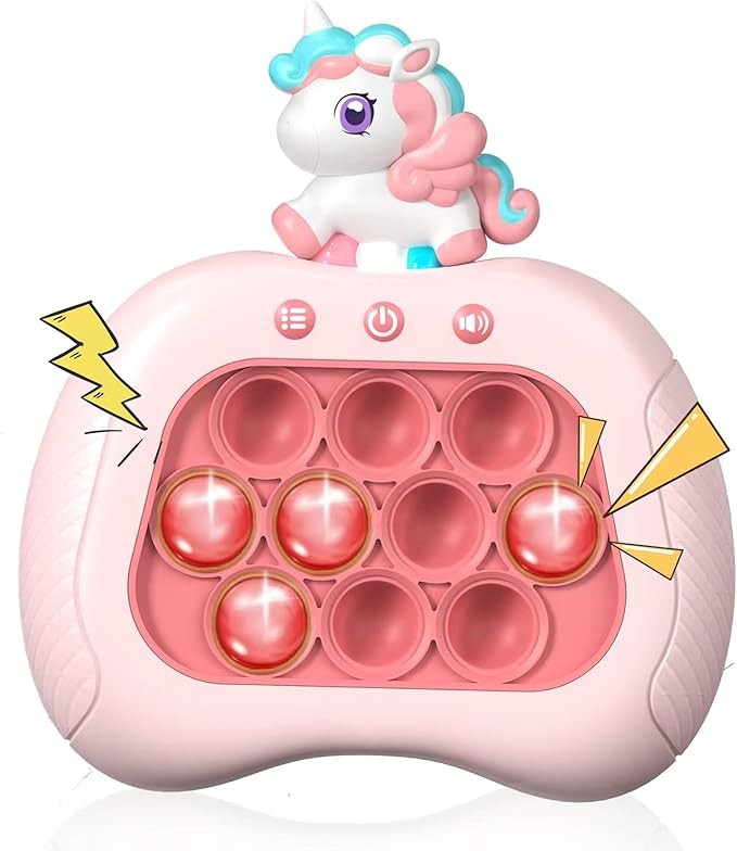 weirtoya Fast Push Game, Pop Bubble Fidget Toy Quick Push Light Up Popping Game