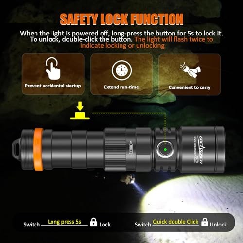 Type-C Dive Flashlight 3000 Lumen Underwater