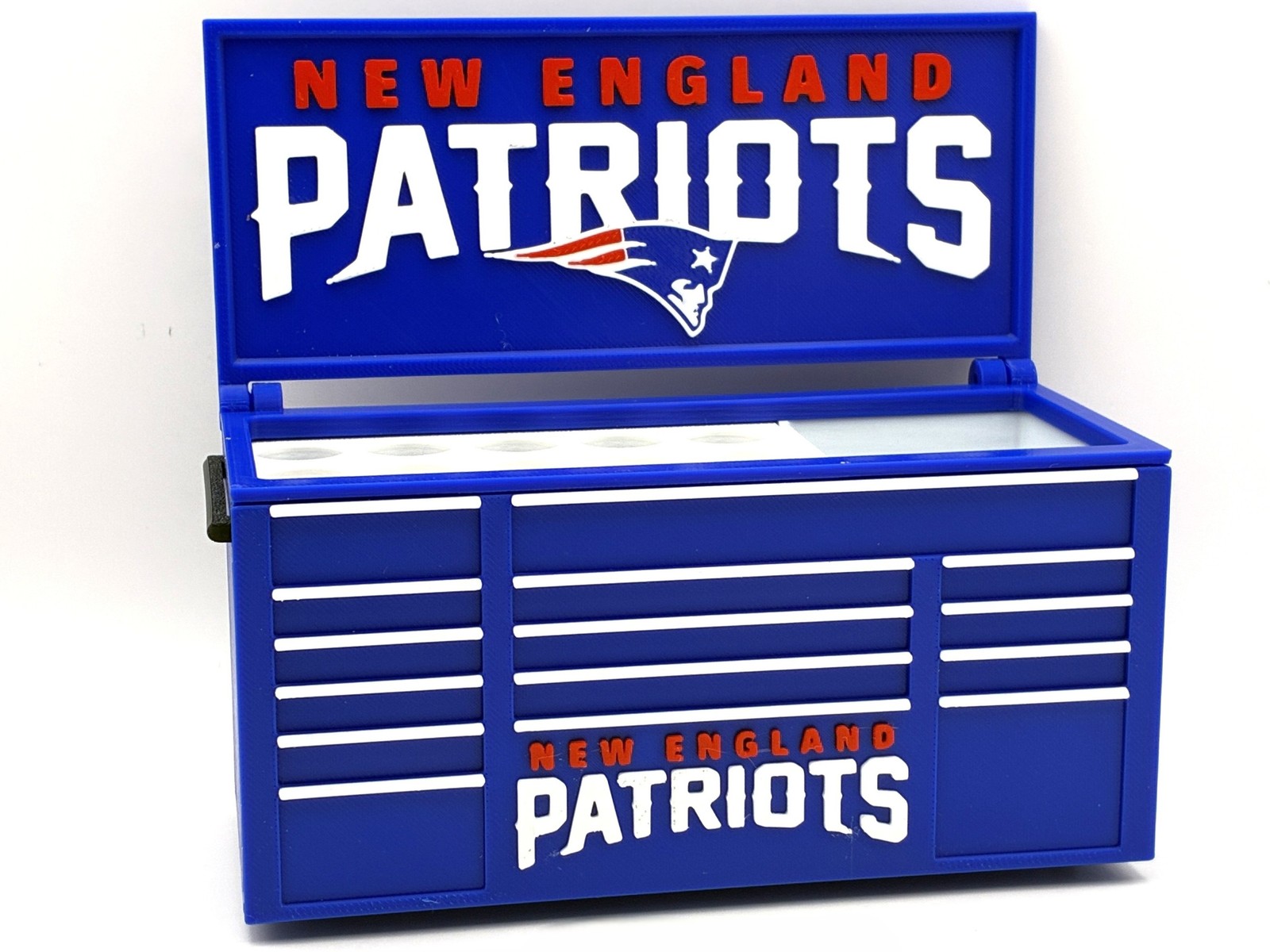 New England Patriots Desk Toolbox Pen Holder 3D Printed Pencil Cup Organizer