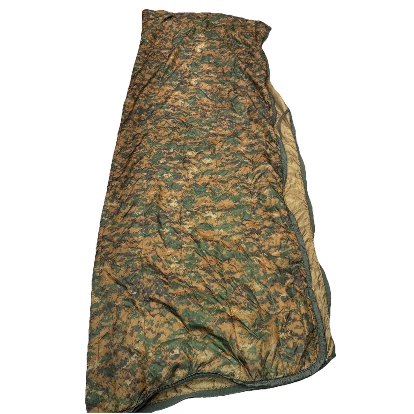 DAMAGED USMC Zippered Poncho Liner Woobie Woodland Marpat Digital Blanket