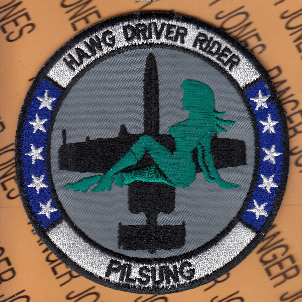 USAF Air Force 25th Fighter Squadron FS PILSUNG HAWG DRIVER RIDER ~3.75" patch