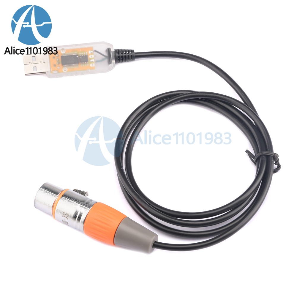 USB to DMX Interface Adapter Cable Stage Light PC DMX512 Controller Dimmer DMX