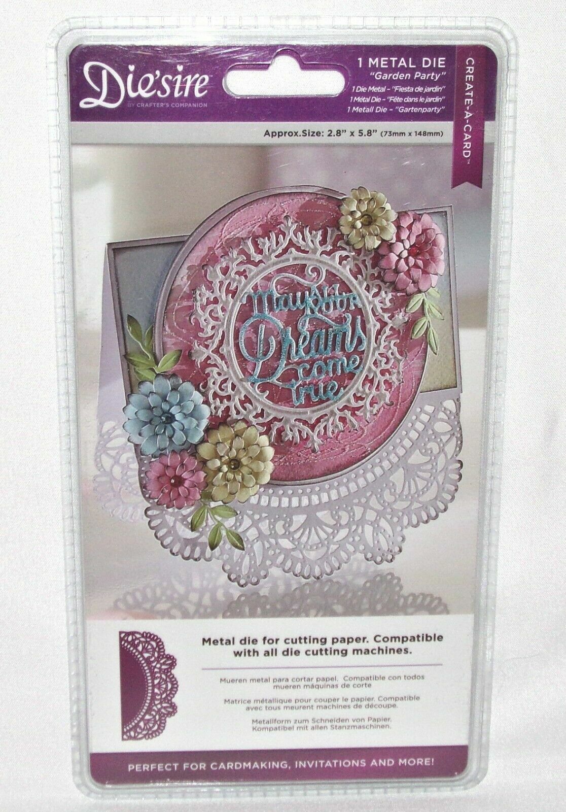Diesire Garden Party Create a Card Metal Die All New by Crafters Companion