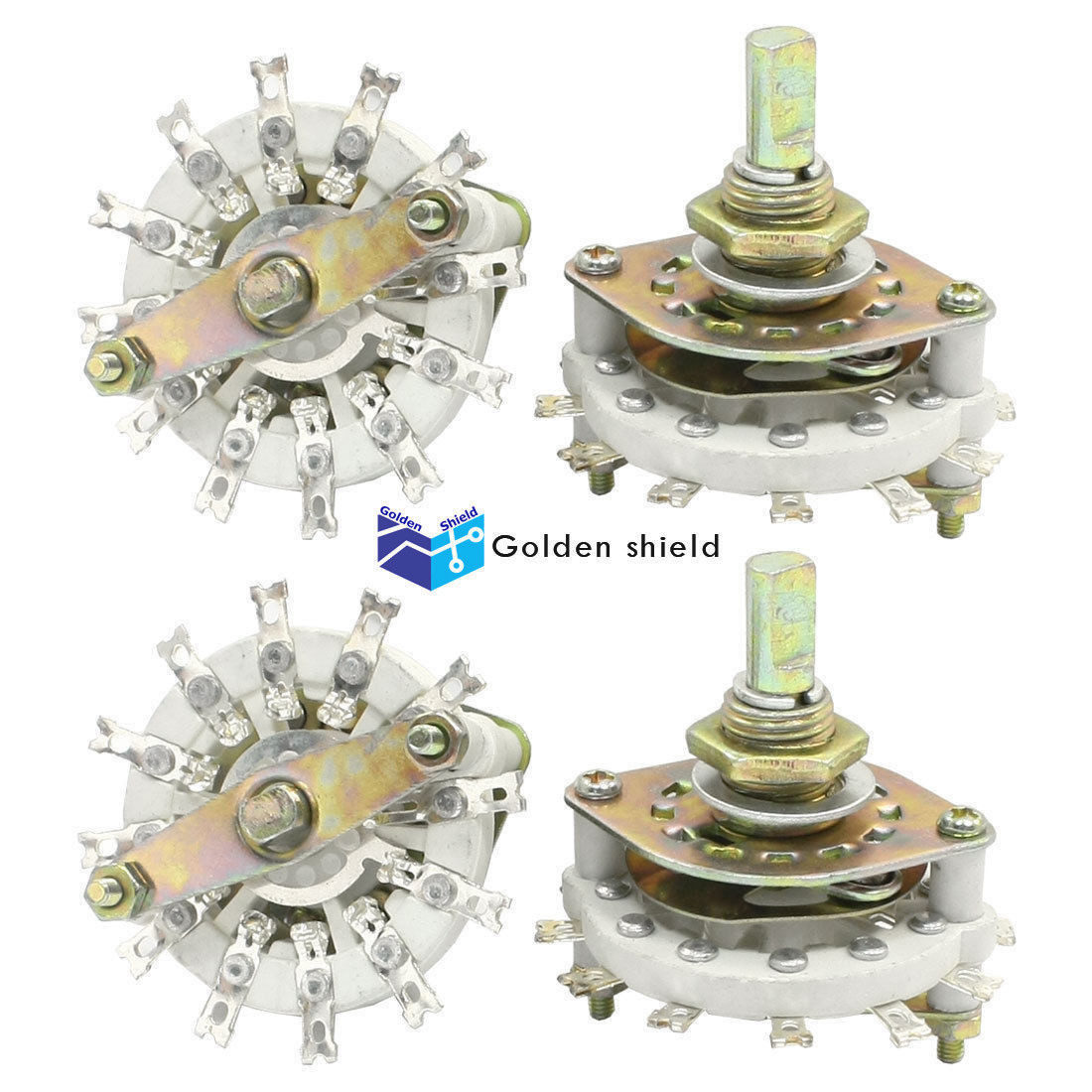 4pcs KCZ1X11 1P11T 1 Pole 11 Way One Deck Band Channel Rotary Switch✦Kd