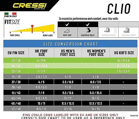 Cressi Clio, Blue, 35/36