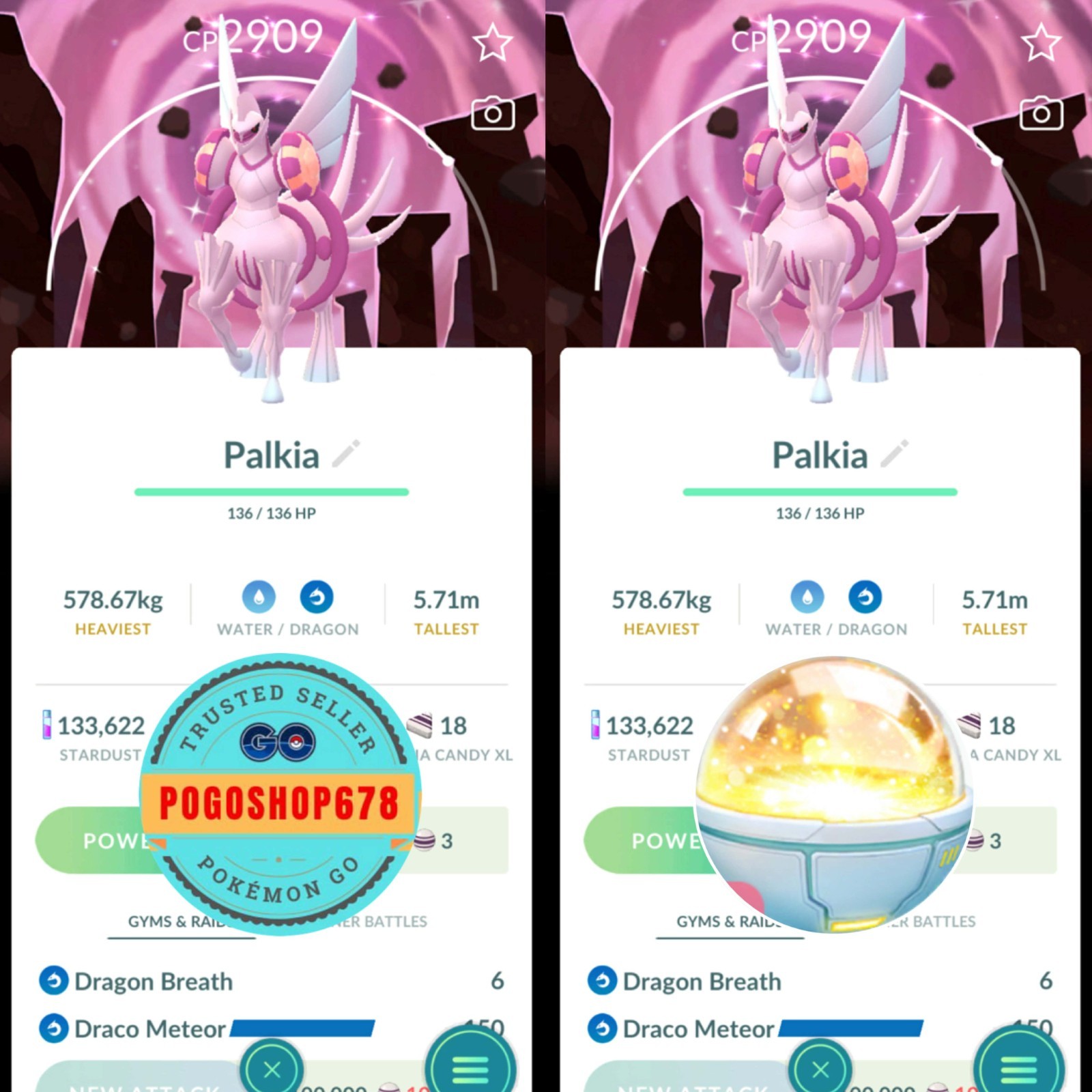 Pokémon PTC Go - Shiny Palkia Special Background Go Tour Kalos 2026 ✨