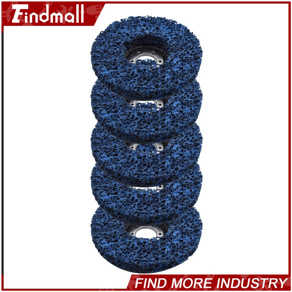 Findmall 5 Pack 4.5" x 7/8" Strip Disc Wheel For Paint Rust Removal Clean New