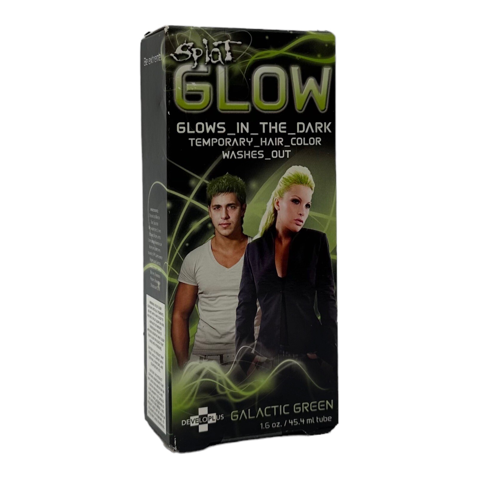 Splat Glow In The Dark Galactic Green Use On Hair & Body Temporary Wash Out