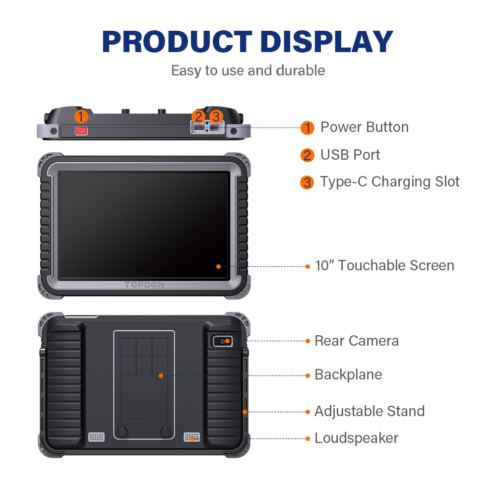TOPDON Phoenix Plus Bidirectional OBD2 Scanner Diagnostic Tool ECU Coding