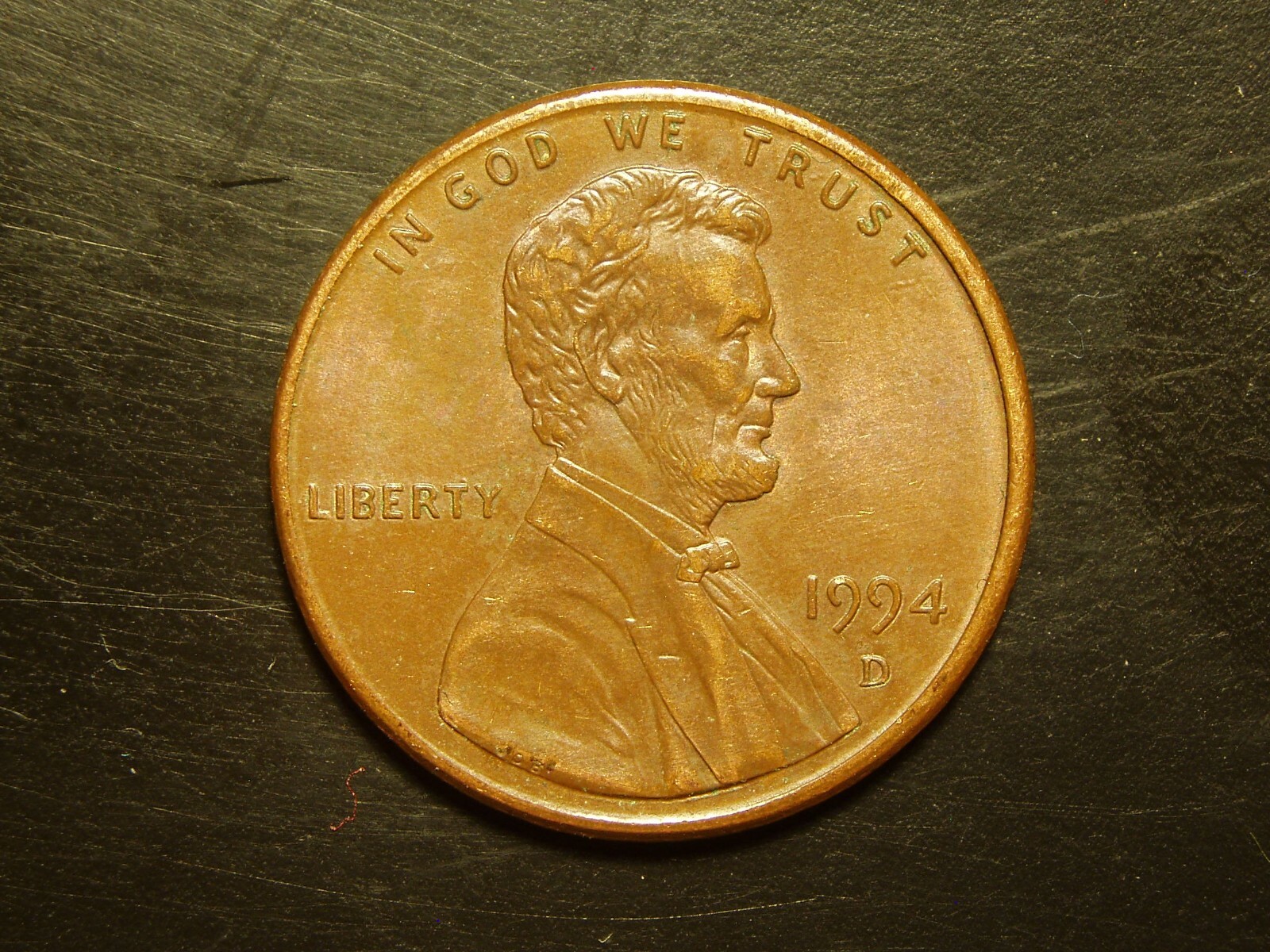 1994-D ONE LINCOLN MEMORIAL CENT #10