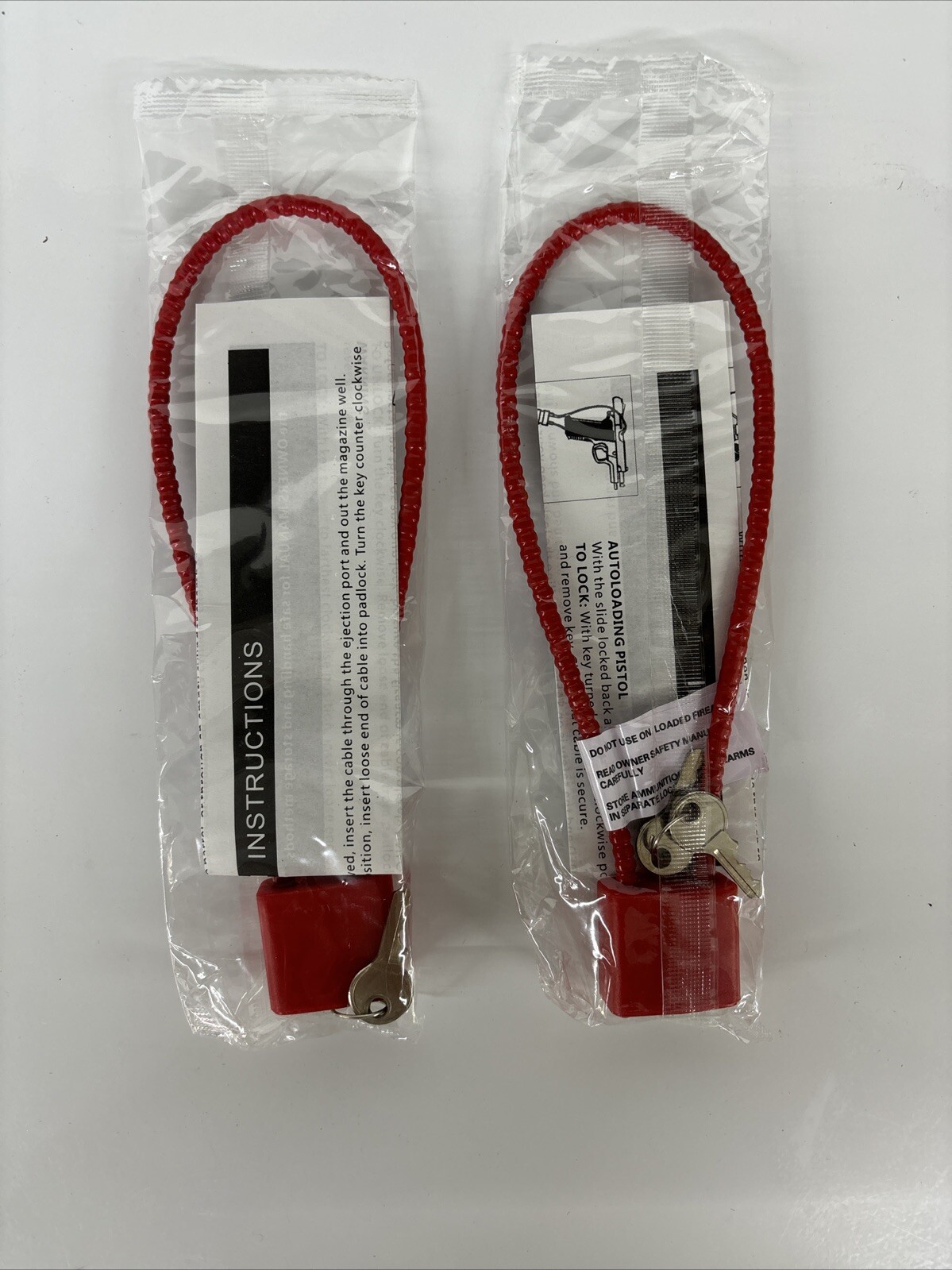 New Regal Firearm Gun Safety Cable Lock Brand R15SC3 15" 2 Locks 2 Keys Each *
