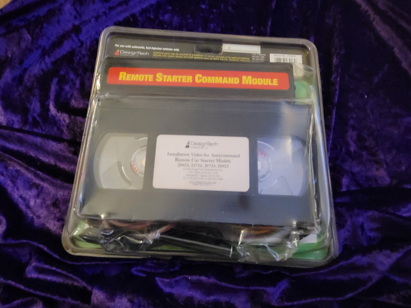 NEW - Design Tech AutoCommand Remote Car Starter Module Model #23923 + VHS TAPE