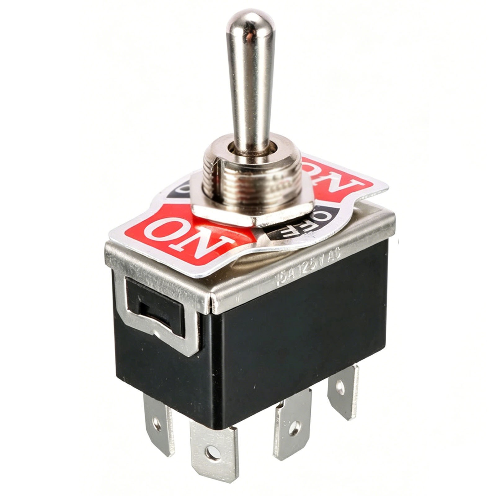 2Pcs DPDT 3 Position Momentary Toggle Switch ON/OFF/ON 6 Terminal Black
