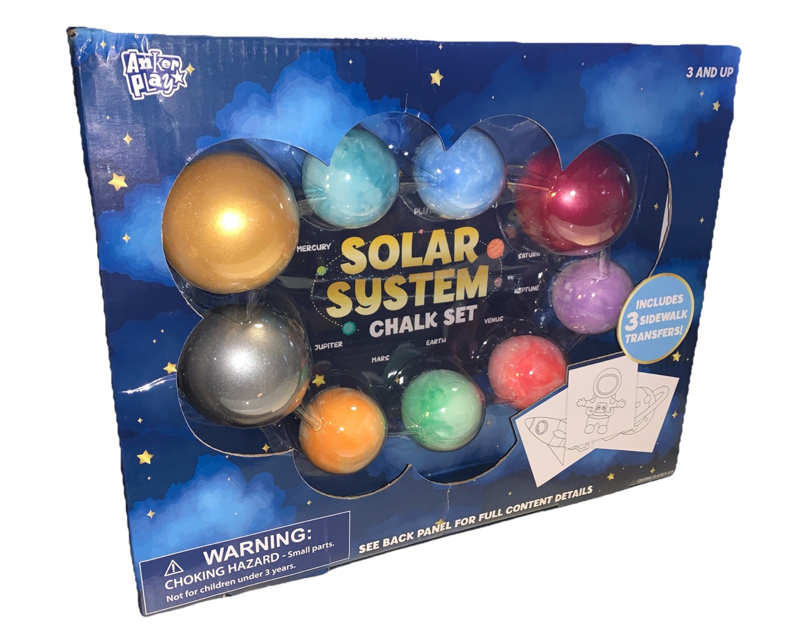 Anker Play Solar System 6 Small 3 Large Chalk Set Colorful Outdoors