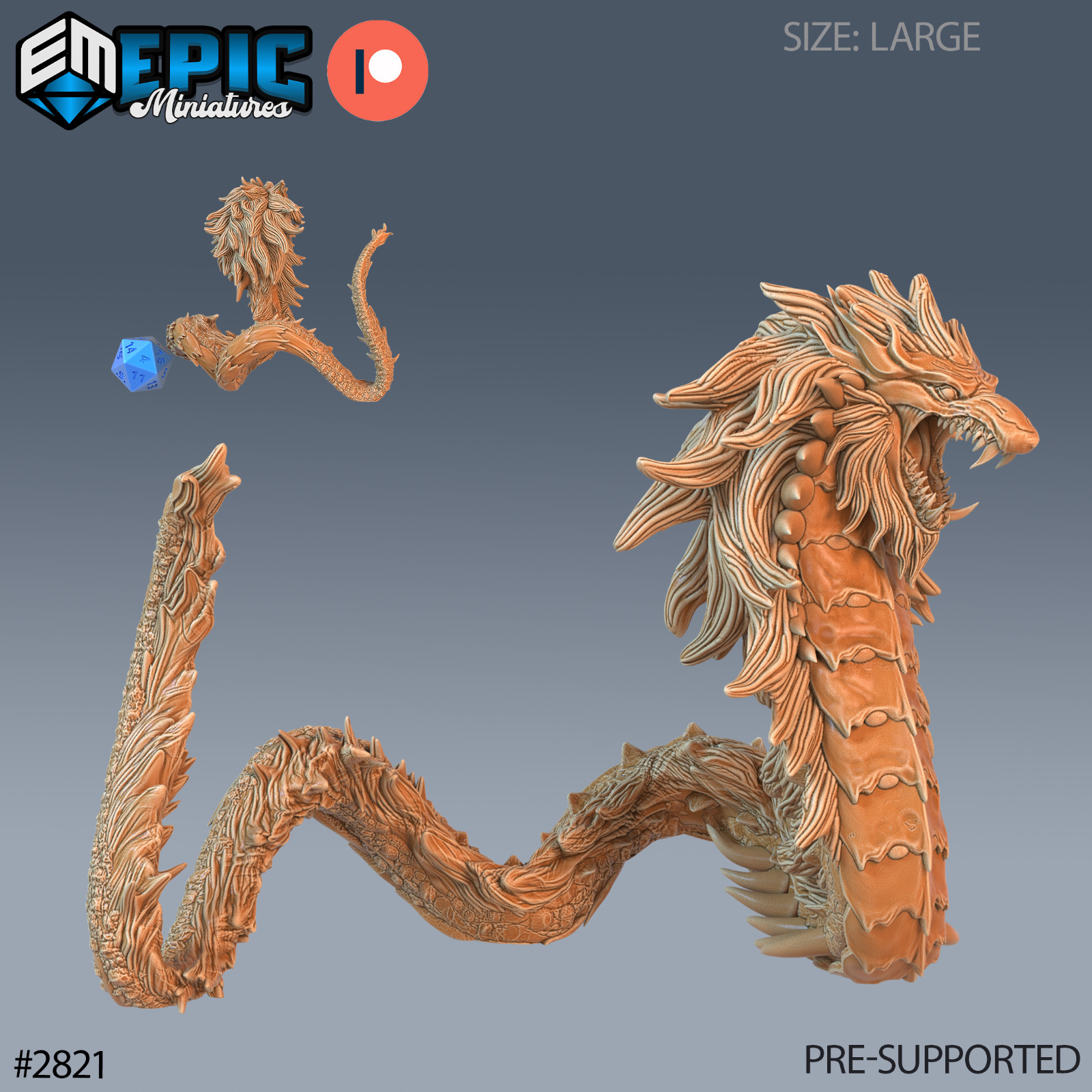 Snake Beast A | Epic Miniatures | RPG Wargaming 3D Printed Miniature