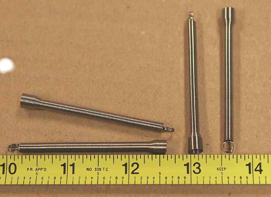 ESD coin chute return spring replacements, qty. 4 for 1 price, part 20963