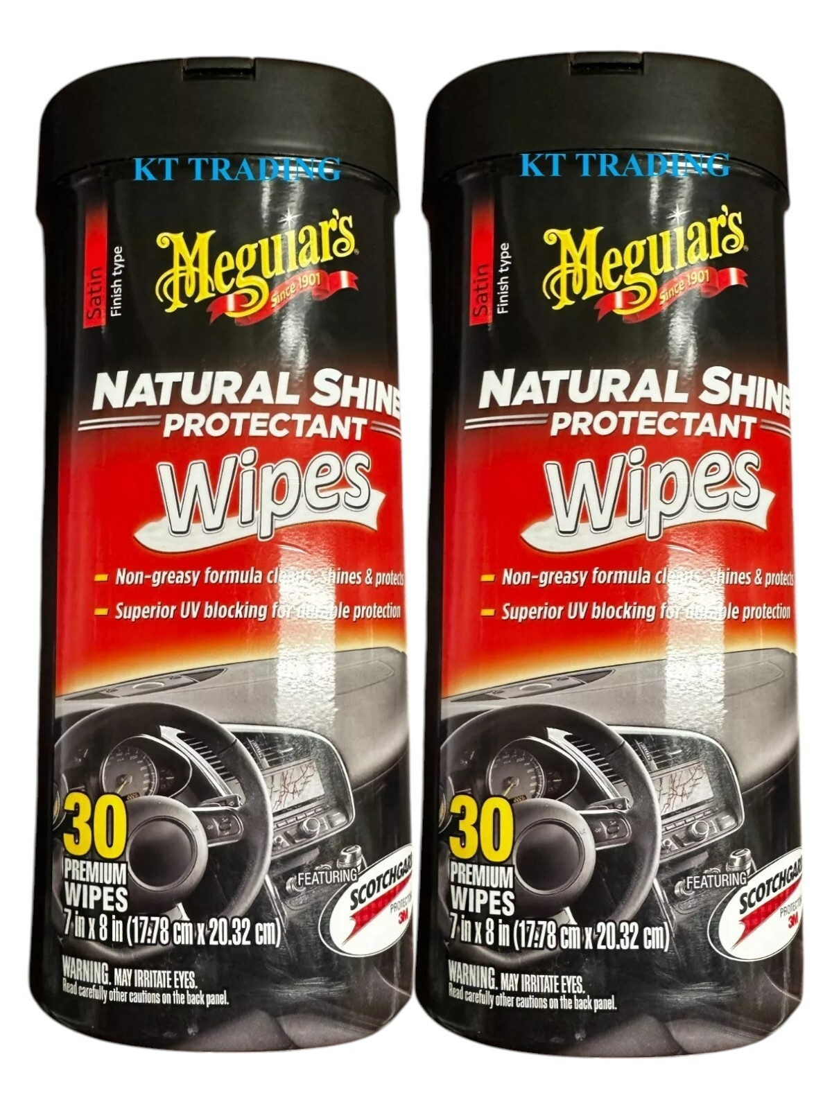 Meguiars Natural Protectant Wipes For Car Surface Clean Pack of 2 Free Shipping