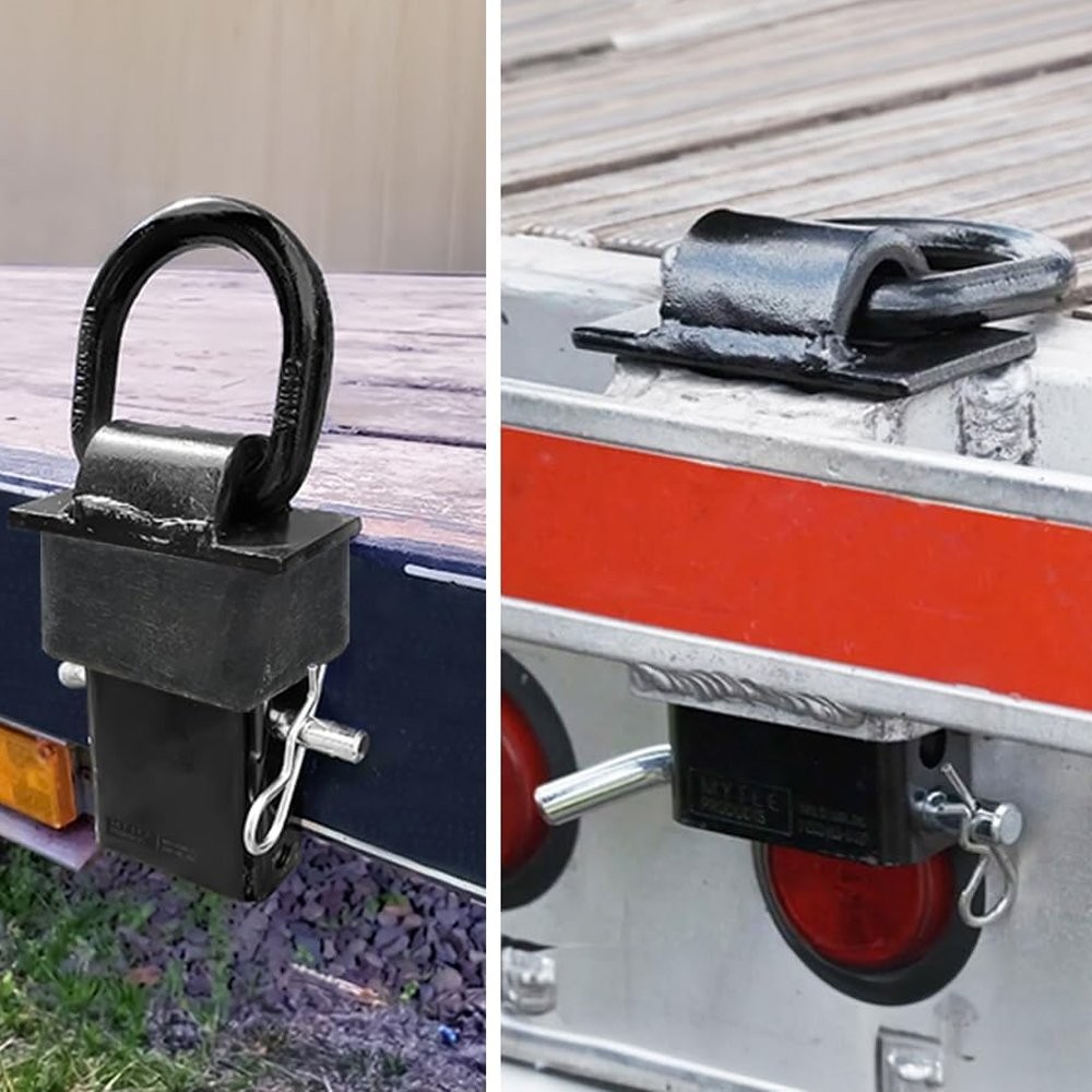 Stake Pocket D-Ring Tie Downs Utility for Flatbed Trucks and Trailer – 6 Pack