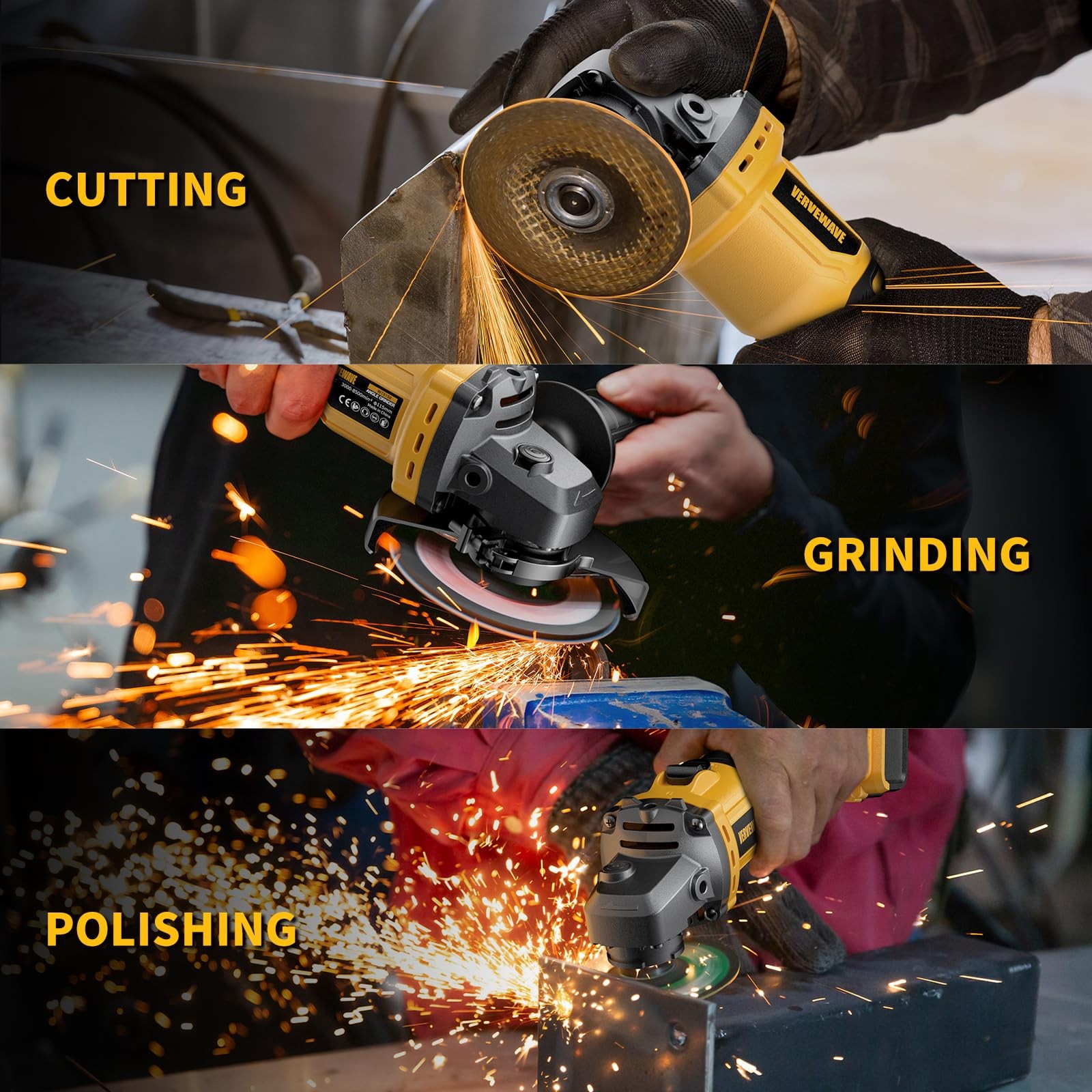 Cordless Angle Grinder 41/2 Inch Brushless Variable Speed Tool Only