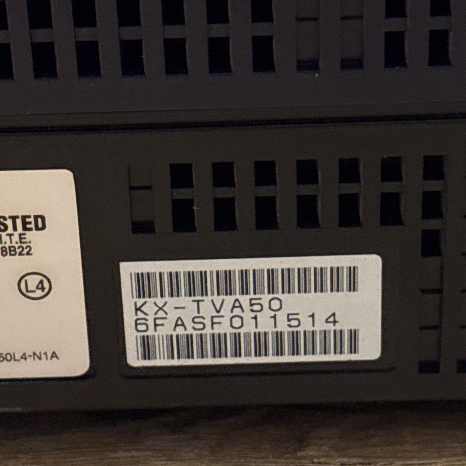 Panasonic KX-TVA50 Voice Processing System & AC Adaptor PSLP1322 Powers On